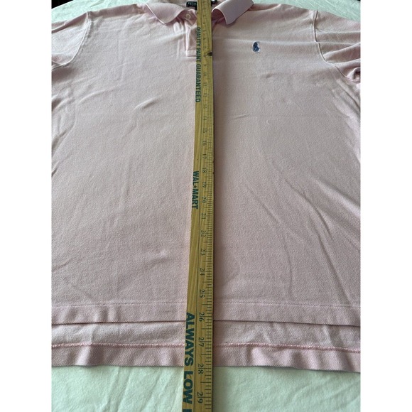Polo Ralph Lauren Golf Shirt Classic Mens Large Pink w/Blue Pony Short Sleeve - Picture 8 of 10